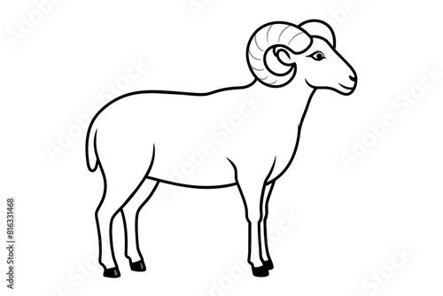 bighorn sheep vector silhouette illustration