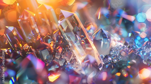 crystal refractions background photo