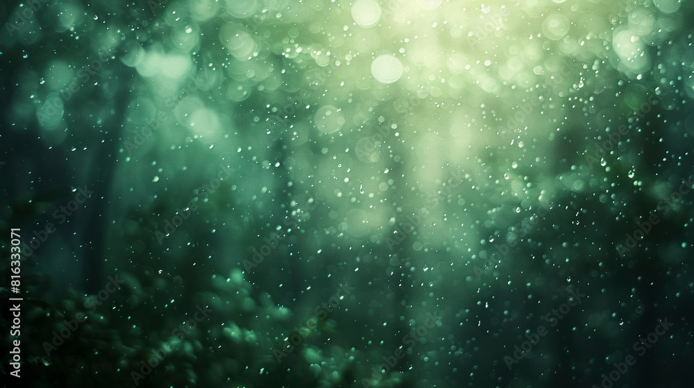 Rainy Forest Greenery,, Blurred backdrop with soft lighting and raindrops Rainy Forest Greenery,, Blurred backdrop with soft lighting and raindrops