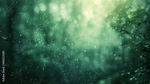 Rainy Forest Greenery,, Blurred backdrop with soft lighting and raindrops © @foxfotoco
