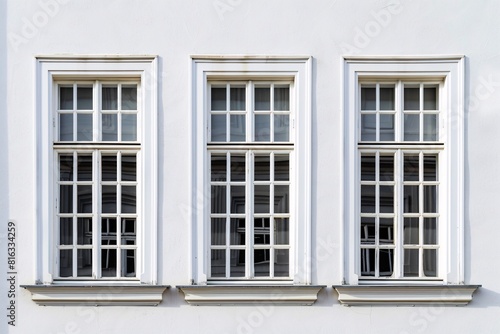 A Row of White Windows on a Building