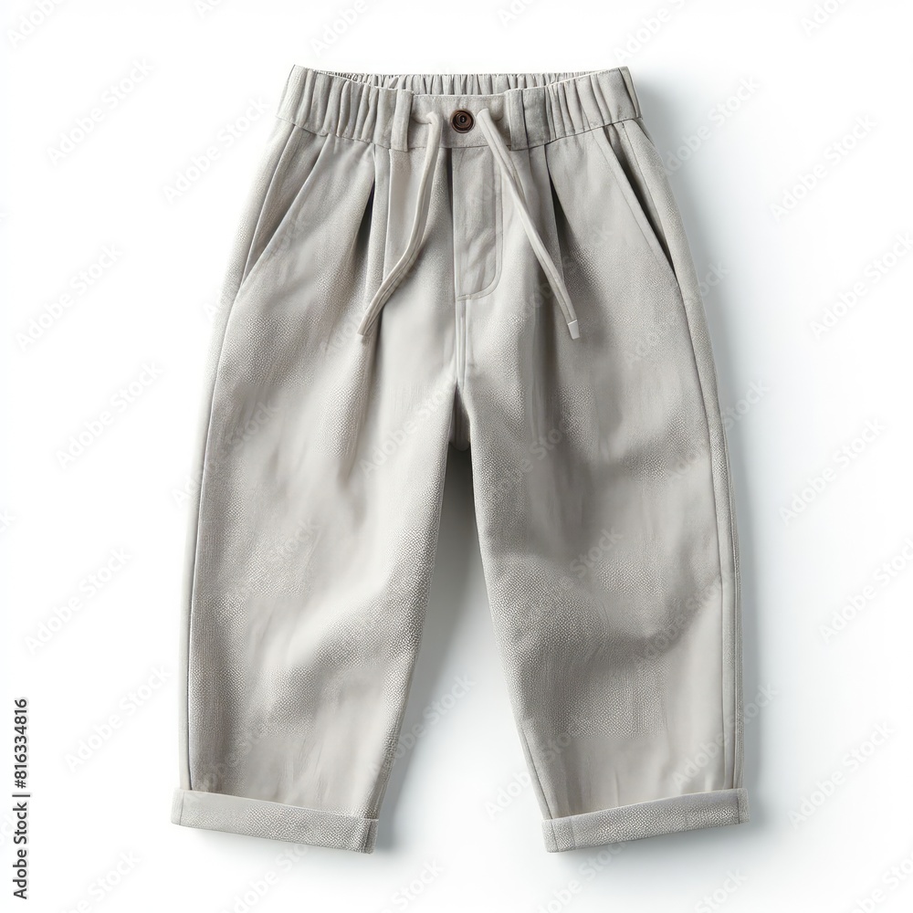 Light grey pants isolated on a white background Light grey pants isolated on a white background