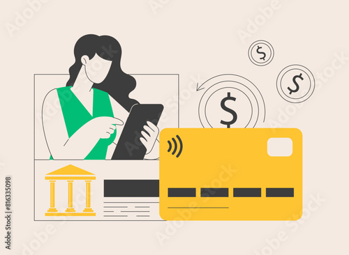 Chargeback abstract concept vector illustration.