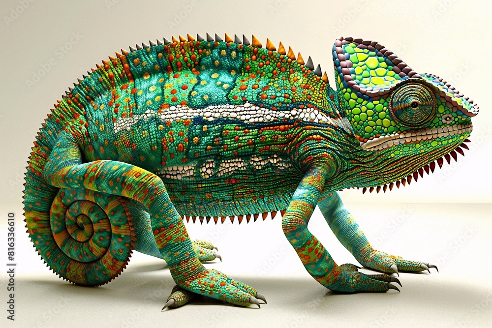 Obraz premium Vivid Chameleon Artistic Display
