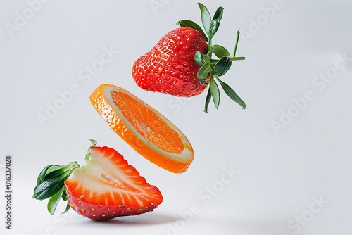 Fresh Produce: A Nutritious Display of Fruits and Citrus Slices