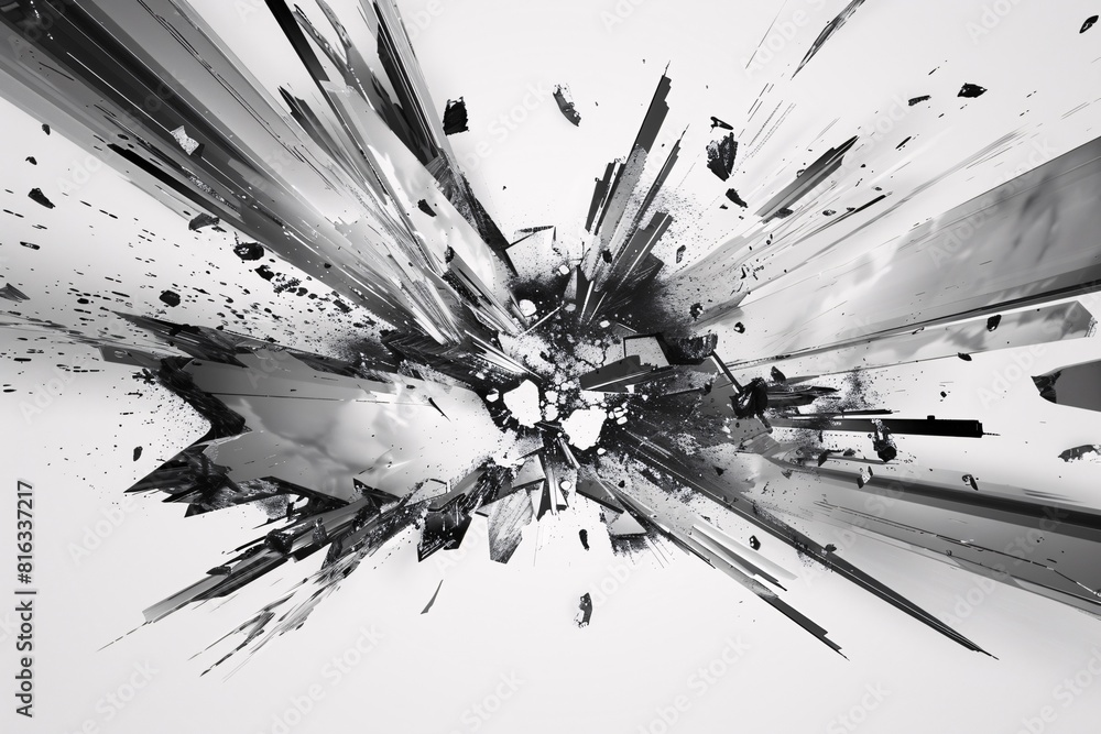 Kaleidoscopic Abstraction: A Shattered Piece of Art