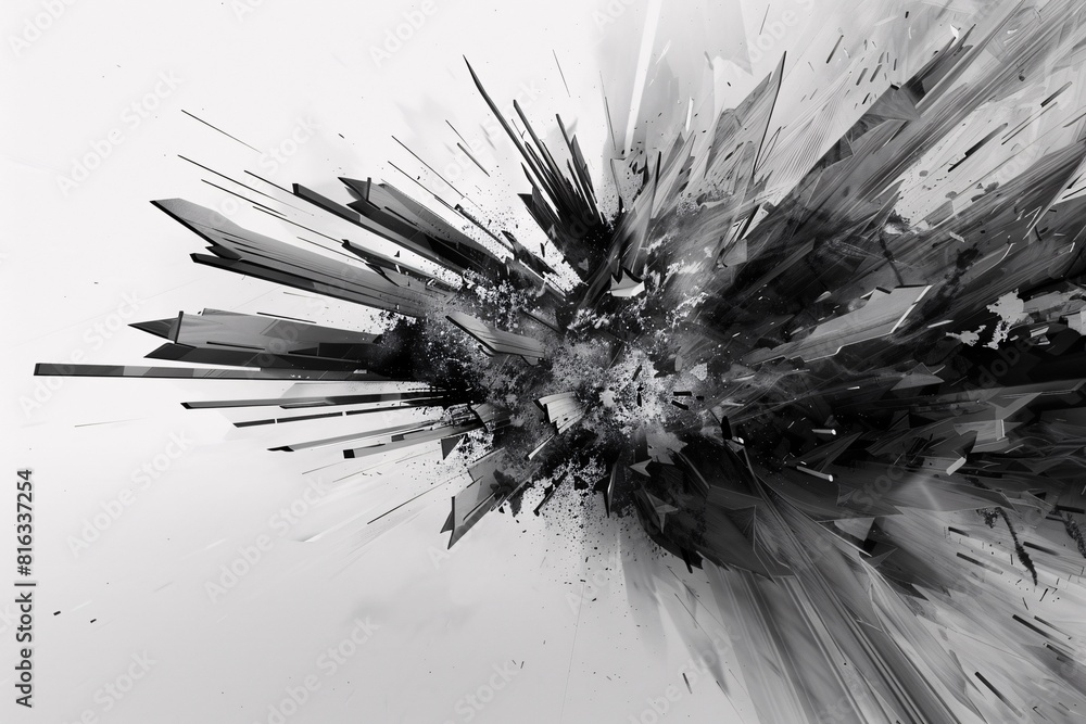 Abstract Art: A Blurred Explosion of Color and Shape