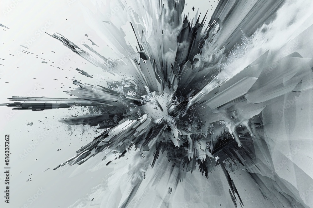 Abstract Art: A Collage of Geometric Shapes and Abstract Textures