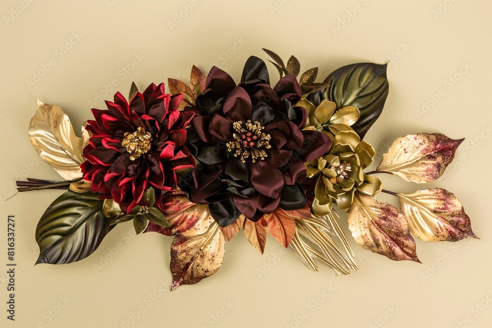 Vintage Floral Artwork with a Rustic Frame