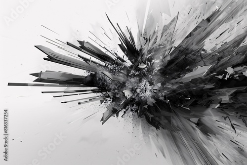 Abstract Art: A Blurred Explosion of Color and Shape