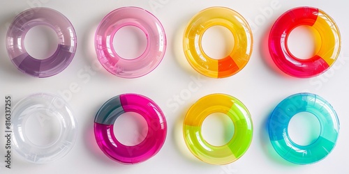Obraz na płótnie Colorful Ring Circles on Display w salonie