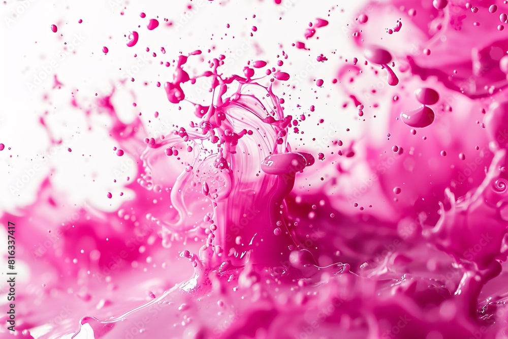 Vibrant Pink Ink Splash