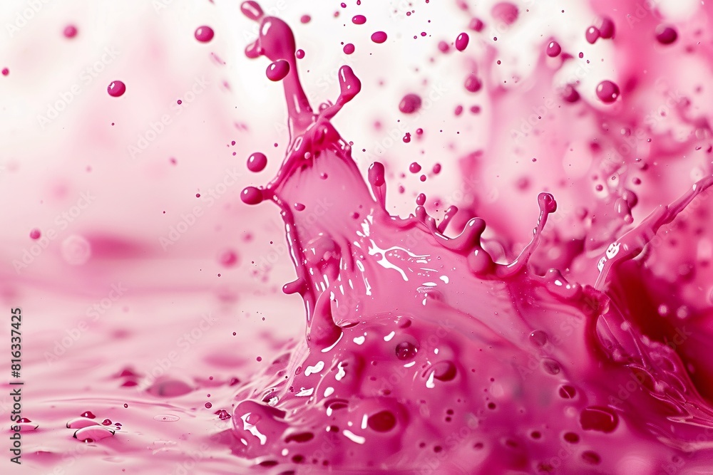 Vivid Pink Splash of Ink