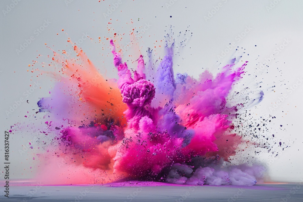 Explosive Color Spectrum: A Vibrant Display of Pigments