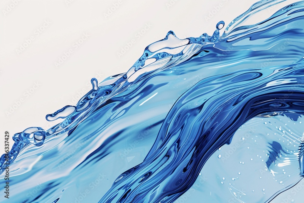 Vivid Waves in Blue Ocean