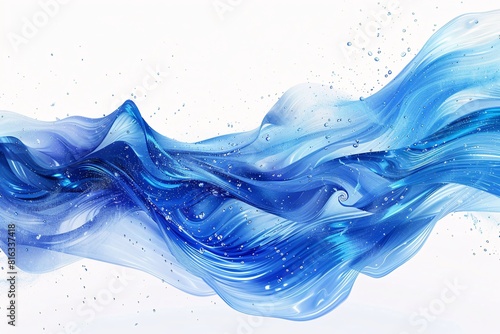 Obraz na płótnie Waves of Watercolour Artistry w salonie