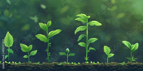Obraz na płótnie Nature's New Growth: A Close-Up of Sprouting Seedlings in a Garden Bed w salonie
