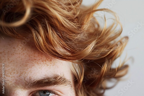 Obraz na płótnie The Ginger Gentleman: A Study in Hair and Expression w salonie