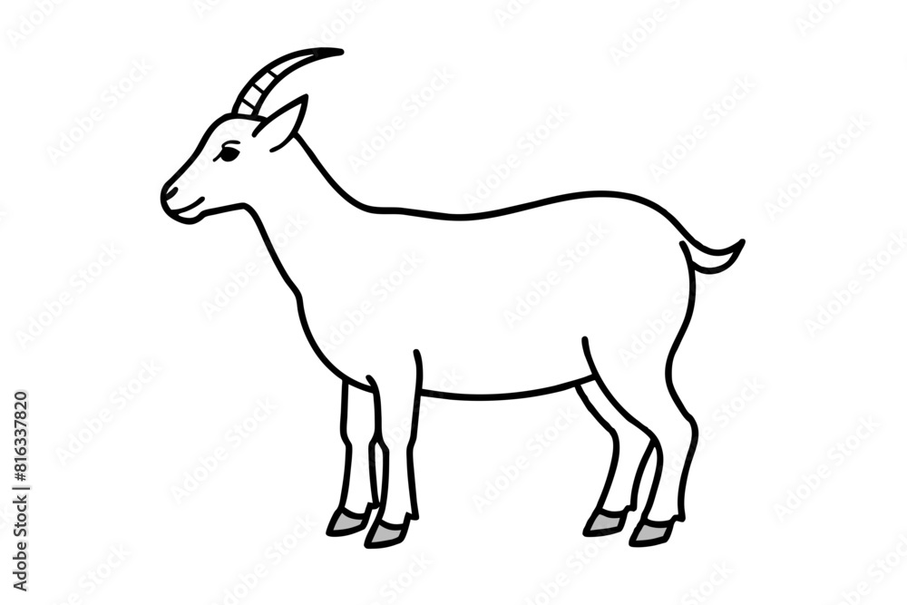 mountain goat vector silhouette illustration mountain goat vector silhouette illustration