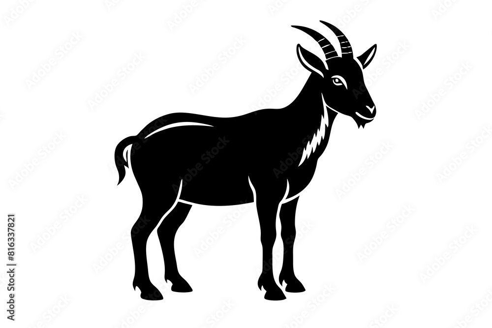 mountain goat vector silhouette illustration mountain goat vector silhouette illustration