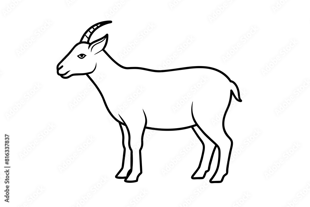 mountain goat vector silhouette illustration mountain goat vector silhouette illustration