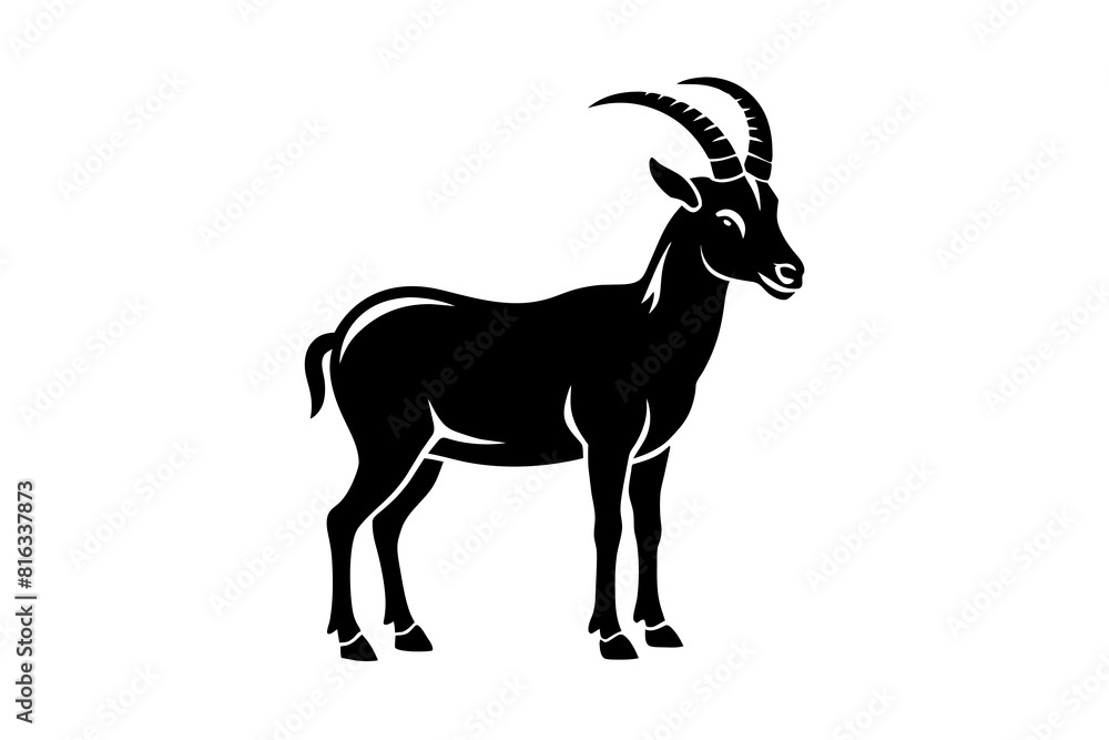 mountain goat vector silhouette illustration mountain goat vector silhouette illustration