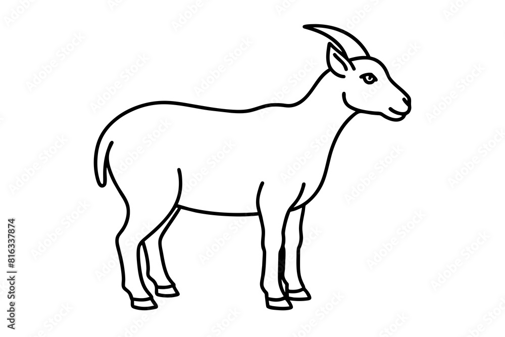 mountain goat vector silhouette illustration mountain goat vector silhouette illustration