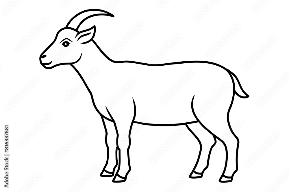 mountain goat vector silhouette illustration mountain goat vector silhouette illustration