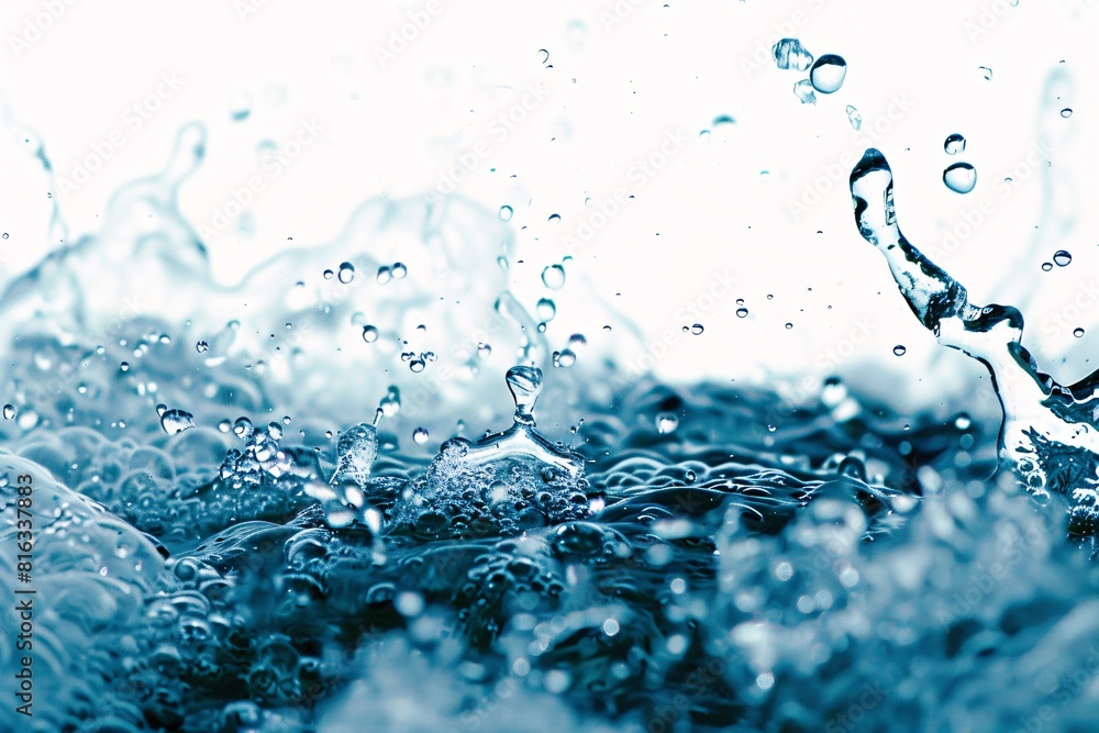 Droplets in Motion: A Close-Up of Water Splashing