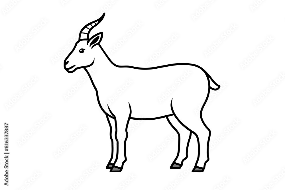 mountain goat vector silhouette illustration mountain goat vector silhouette illustration