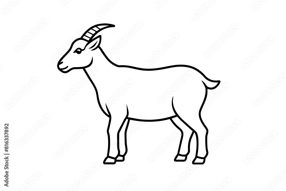 mountain goat vector silhouette illustration mountain goat vector silhouette illustration