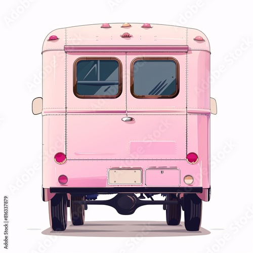 Obraz na płótnie Pink Van with Two Windows w salonie