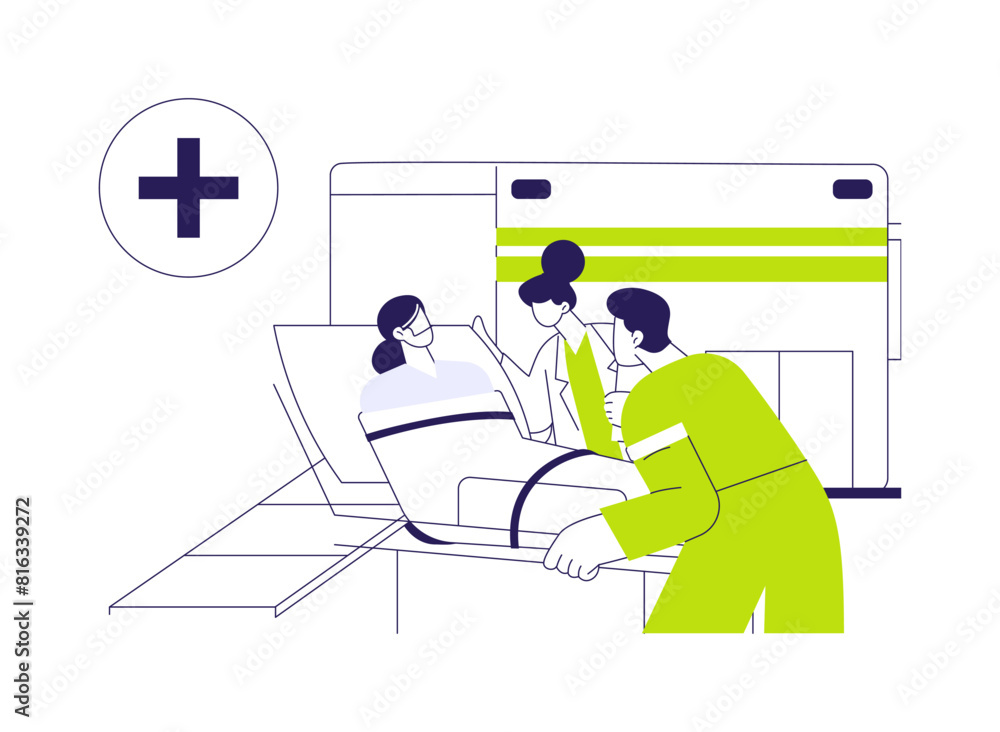 Paramedic service abstract concept vector illustration. Paramedic service abstract concept vector illustration.