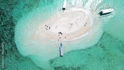 Small island with white sand called Gili Kapal, East Lombok photo