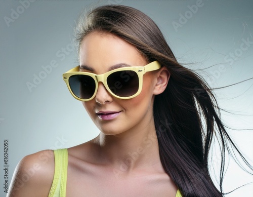 Wallpaper Mural Yellow sunglasses isolated on white. Torontodigital.ca