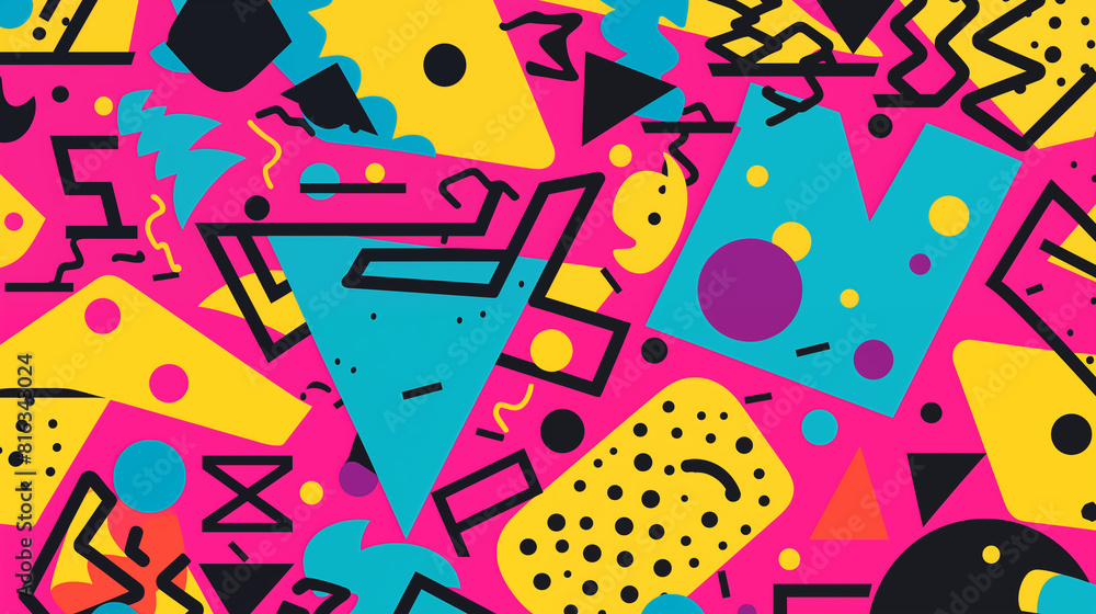 90s Geometric Image, Pattern Style, For Wallpaper, Desktop Background, Smartphone Cell Phone Case, Computer Screen, Cell Phone Screen, Smartphone Screen, 16:9 Format - PNG 90s Geometric Image, Pattern Style, For Wallpaper, Desktop Background, Smartphone Cell Phone Case, Computer Screen, Cell Phone Screen, Smartphone Screen, 16:9 Format - PNG