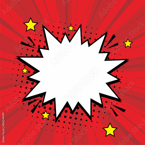 Wallpaper Mural Blank comic sound effect speech bubble pop art in vector cartoon style Torontodigital.ca