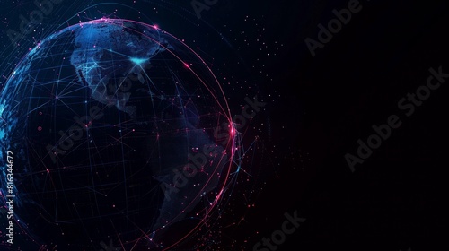 Background digital network in the world