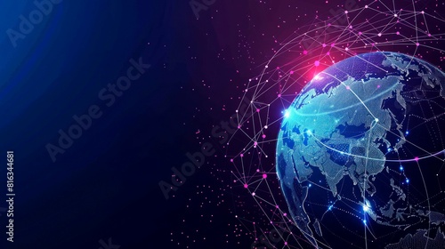 Background digital network in the world