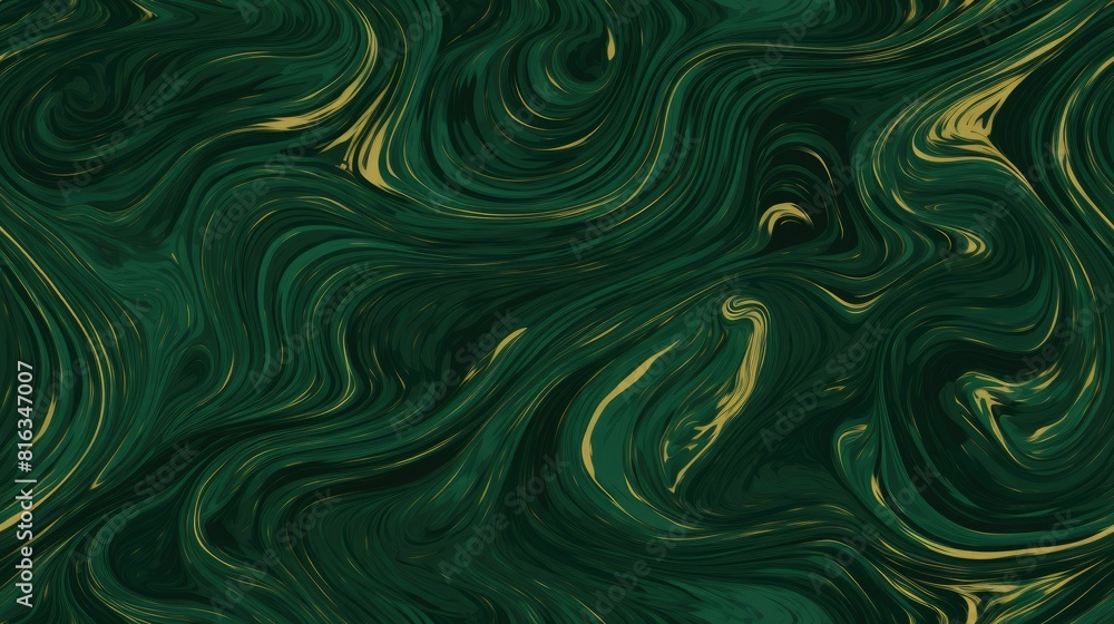 Textured canvas of swirling marble patterns in shades of emerald and gold Textured canvas of swirling marble patterns in shades of emerald and gold