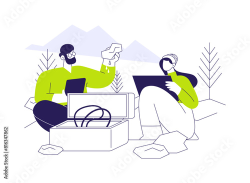 Study climate change abstract concept vector illustration.