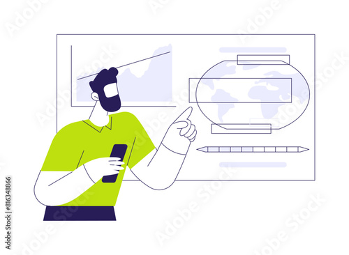 Participate in climate change conference abstract concept vector illustration.