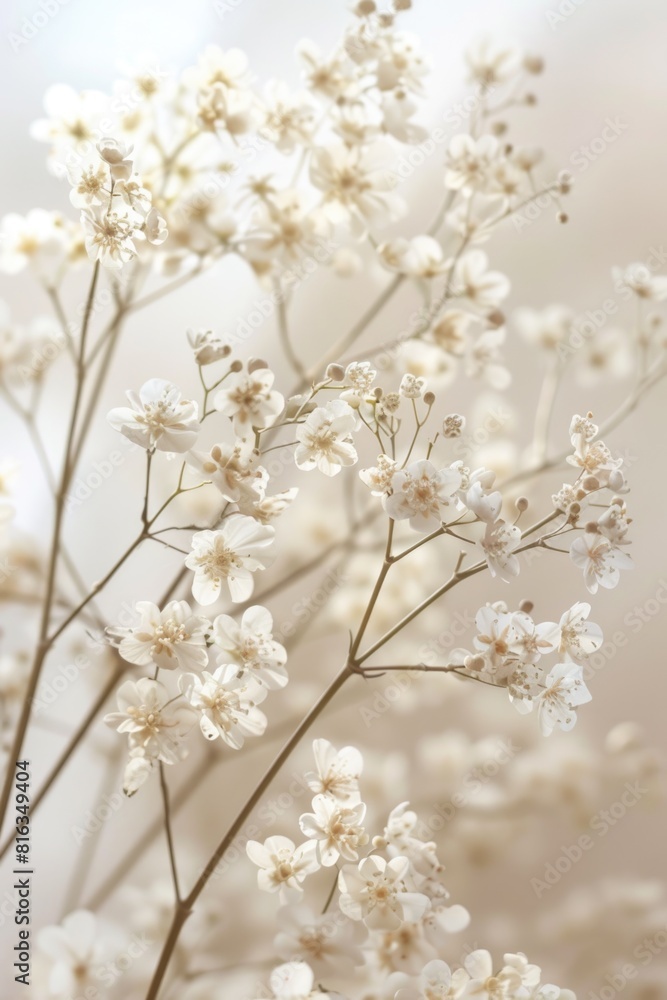 delicate soft white flowers closeup, ai delicate soft white flowers closeup, ai