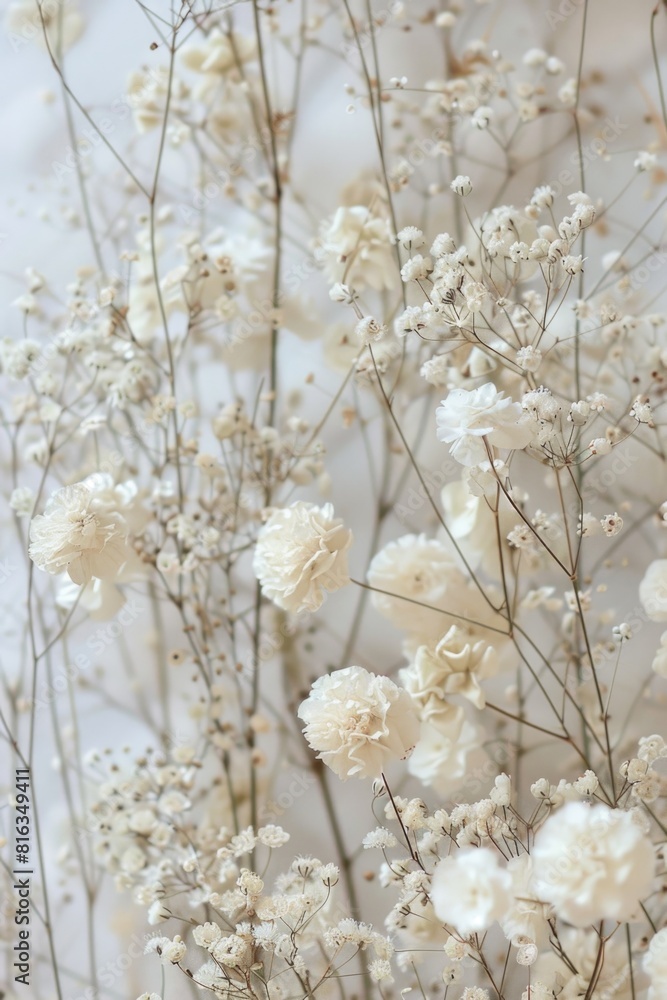 delicate soft white flowers closeup, ai delicate soft white flowers closeup, ai