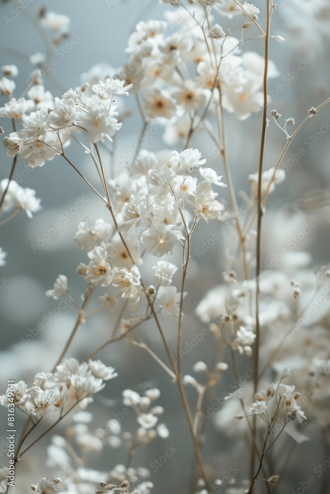 delicate soft white flowers closeup, ai delicate soft white flowers closeup, ai