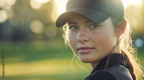 ゴルフを楽しむ若い女性 Young woman enjoying golf