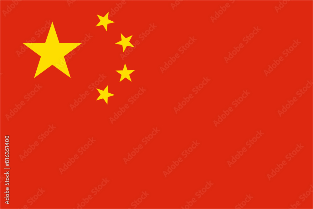 China official flag vector with standard size and proportion. National flag emblem with accurate size and colors. China official flag vector with standard size and proportion. National flag emblem with accurate size and colors.