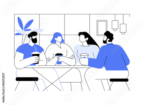 Leisure time isolated cartoon vector illustrations.