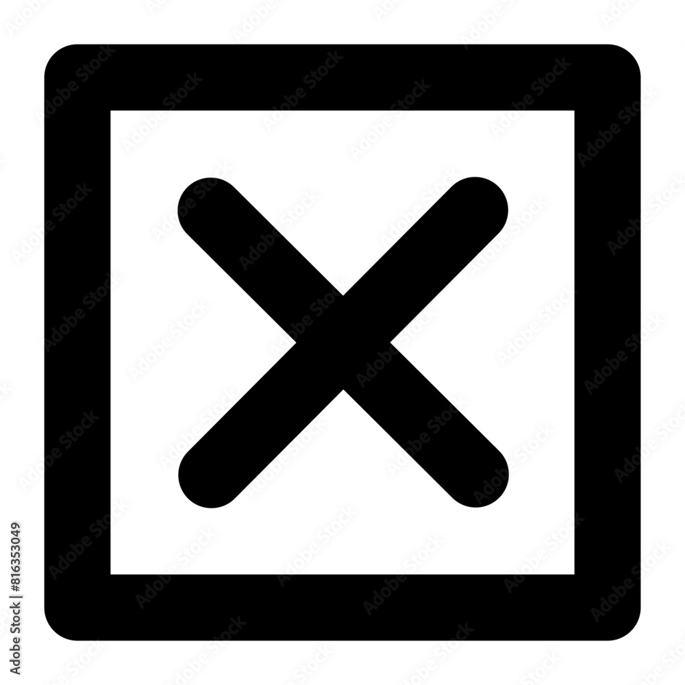 Obraz premium checkbox X line icon