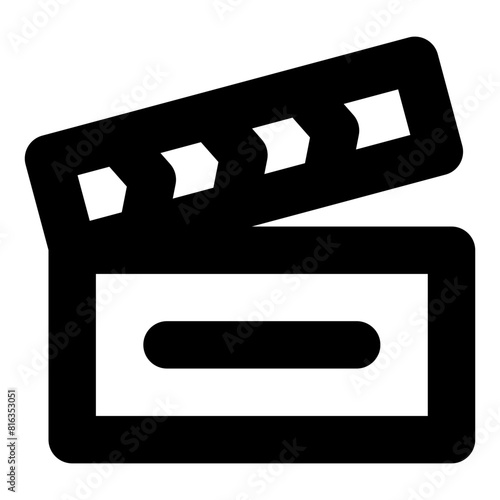 clapper board line icon